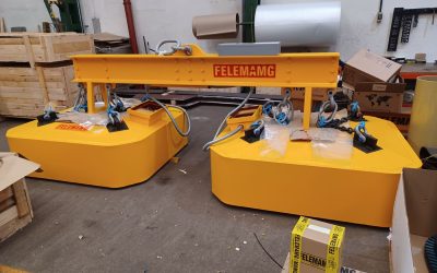 Felemamg suministra una instalación con electroimanes para manipulación de chatarra a un importante grupo siderúrgico en Asturias